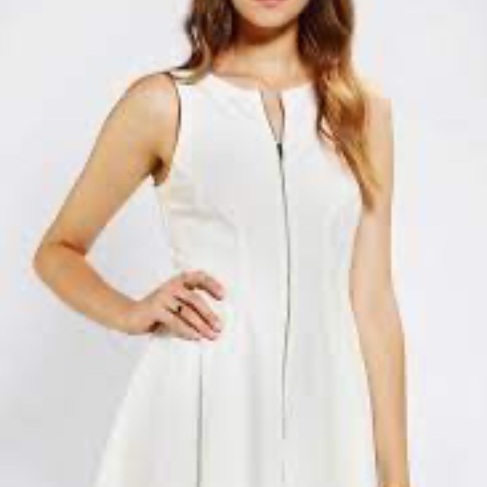 Urban Outfitters- Sparkle & Fade White Skater Fit and Flare Dress